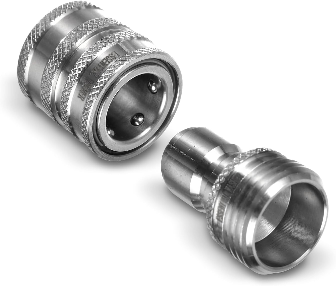 Garden Hose Quick Connect Hose Fittings | 3/4 Inch Stainless Steel Water Hose Quick Connect Set | Garden Hose Connector Set, Pressure Washer Adapter, Great for RV or Pressure Washer