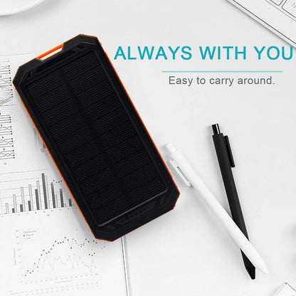 Waterproof 600000Mah Dual USB Portable Solar Battery Charger Solar Power Bank for Iphone, Mobile Cell Phone