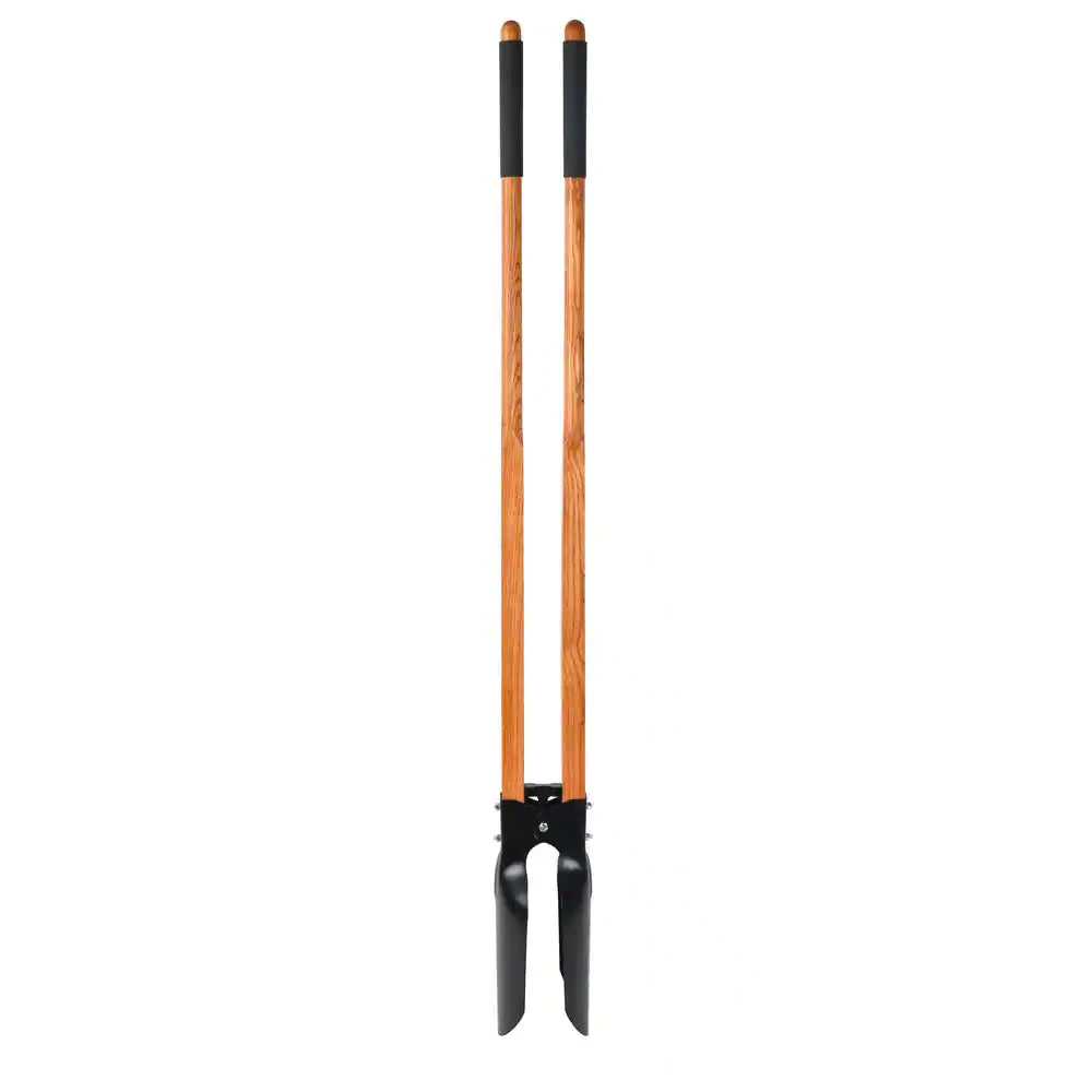 47 In. L Wood Handle Post Hole Digger with Grip