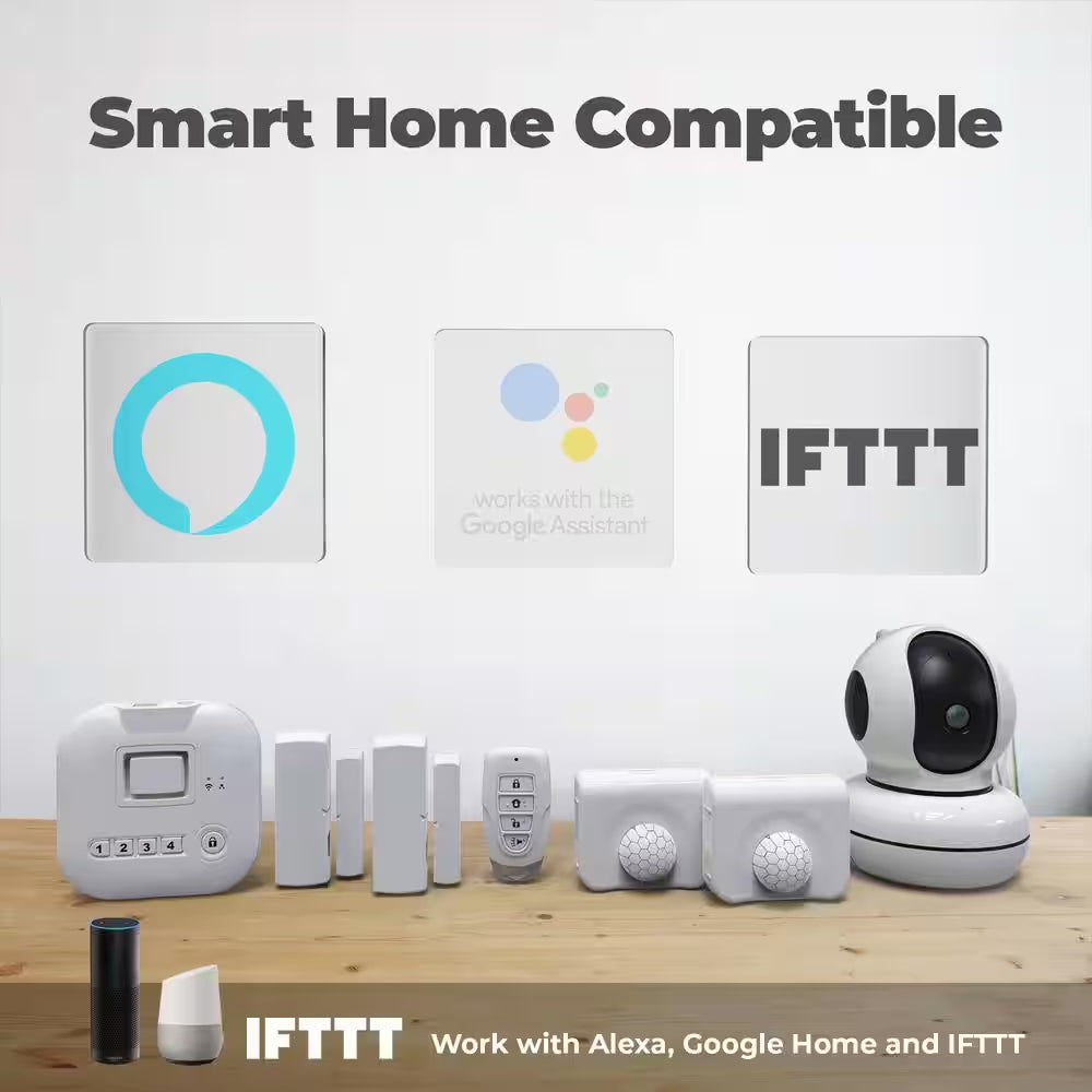 Deluxe Wireless Alarm and Camera Security System - Compatible with Echo Alexa and IFTTT