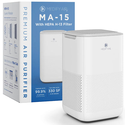 MA-15 Air Purifier with HEPA H13 Filters - 330 Sq Ft Coverage for Smoke - White, 1-Pack.