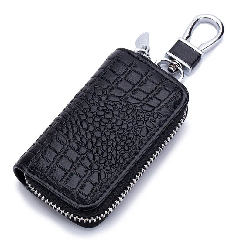 Mini Key Holder for Car Keys Wallet Pouch Bag Premium Leather Keychain Housekeeper Car Key Case Unisex Organizer Key Pouch Purse