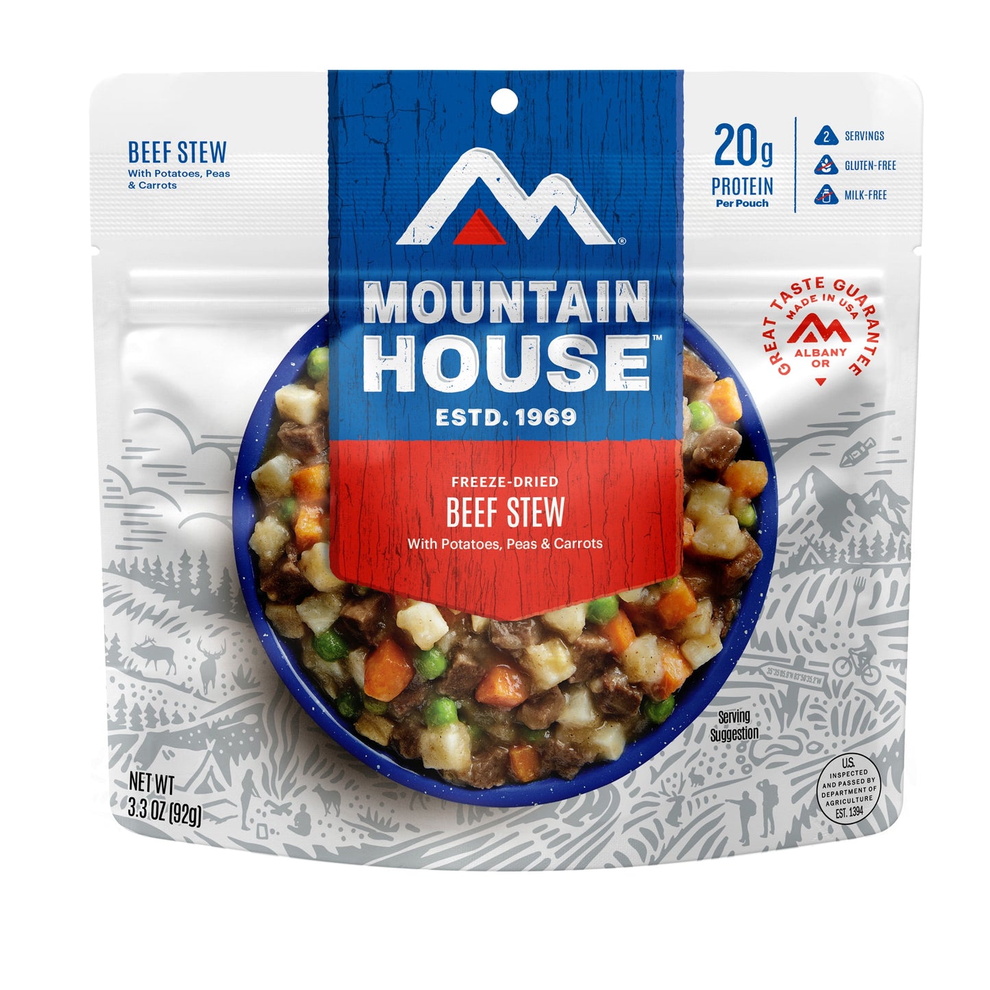 Beef Stew, Freeze-Dried Food, 2 Servings, GF