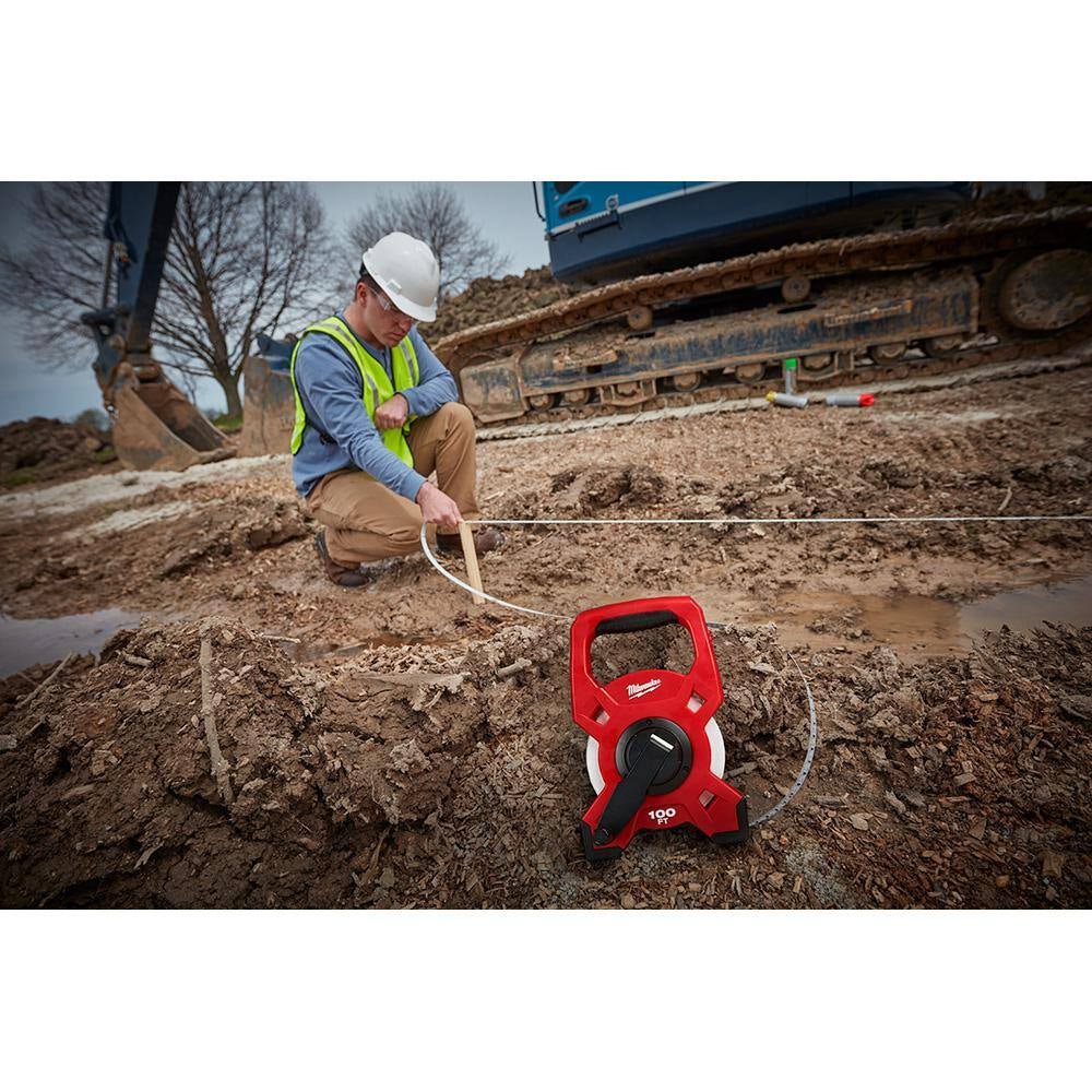 Open Reel 100 Ft. SAE Tape Measure