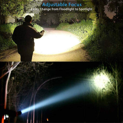 Flashlight USB Rechargeable, Magnetic LED Flashlight, Super Bright Tactical Flashlight with Cob Sidelight, 2000LM, Waterproof, Zoomable Best Small Flashlight for Camping, Emergency Flashlight