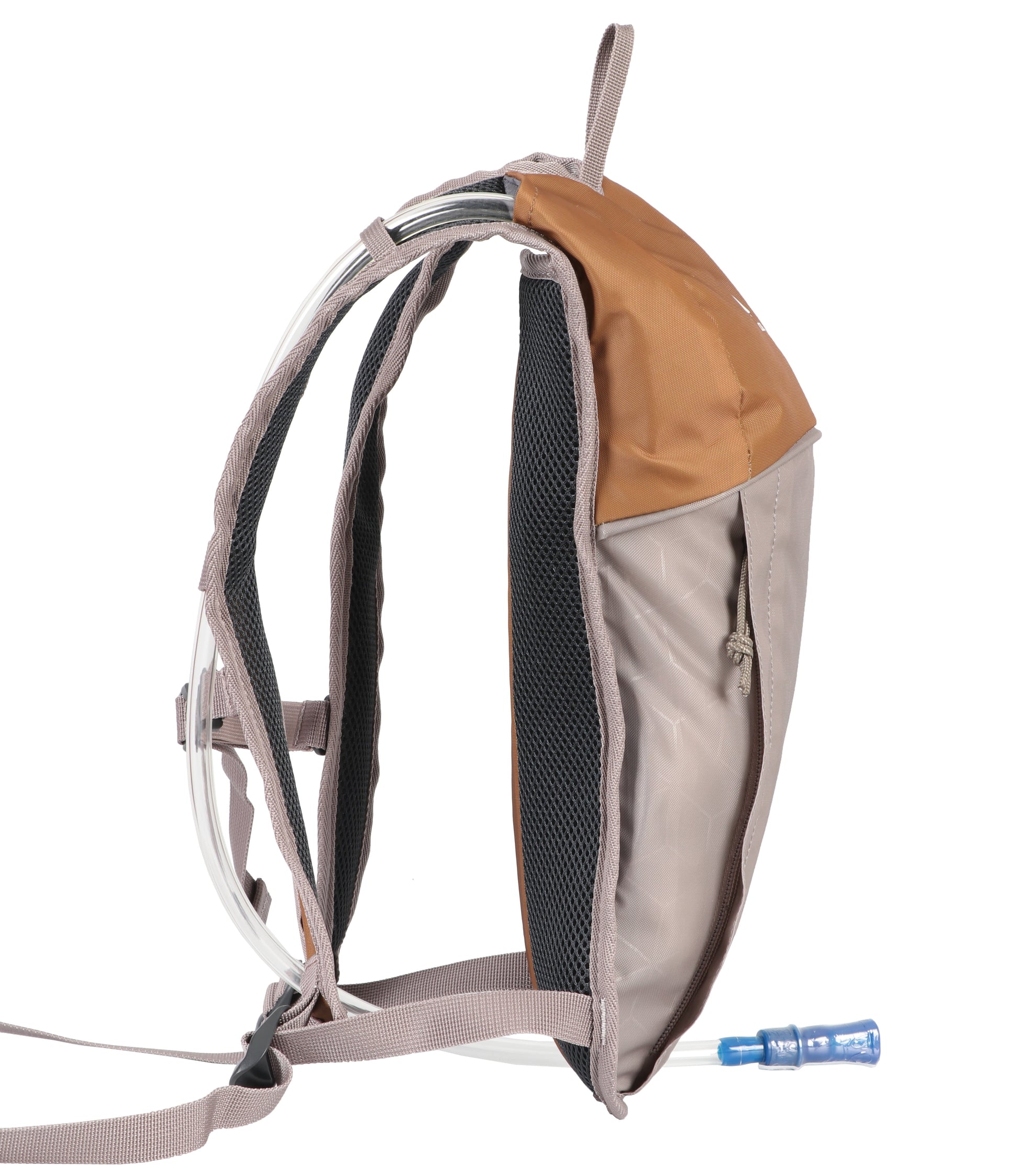 Small 2 Liter Hiking Hydration Backpack with Included Water Reservoir, Tan