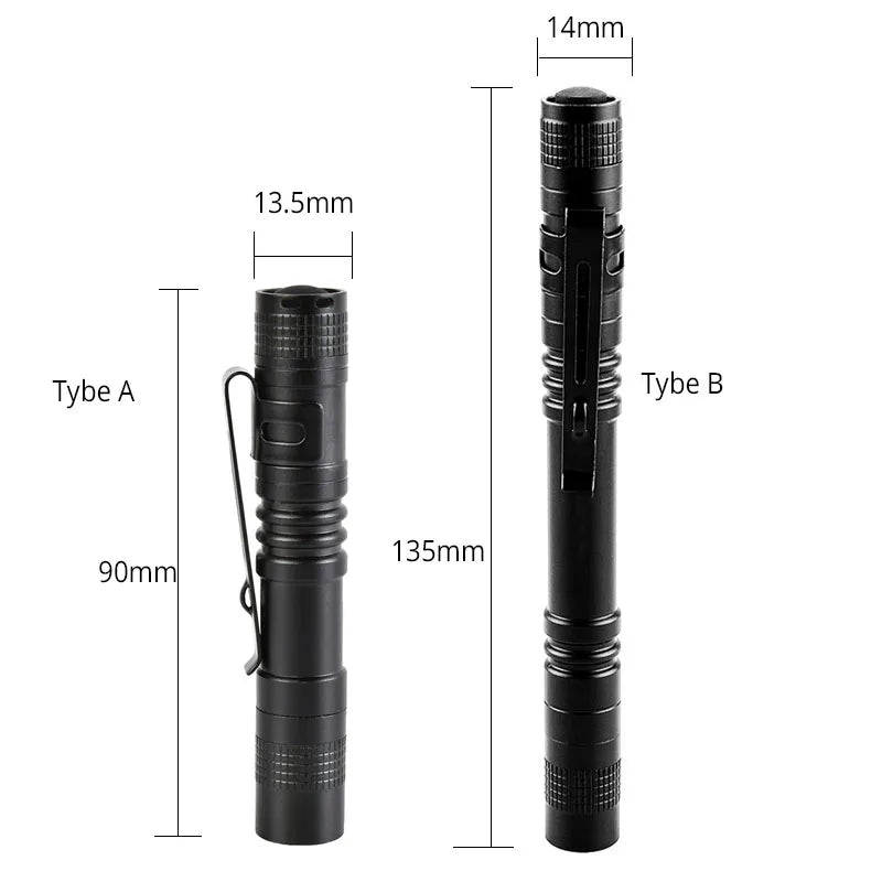 8000LM Portable Pen Clip Flashlight Mini Flashlight Pocket Small Flashlight LED Torch Medical Flashlight Waterproof Pen Light