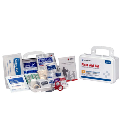 71 Piece Plastic First Aid Kit, ANSI Compliant