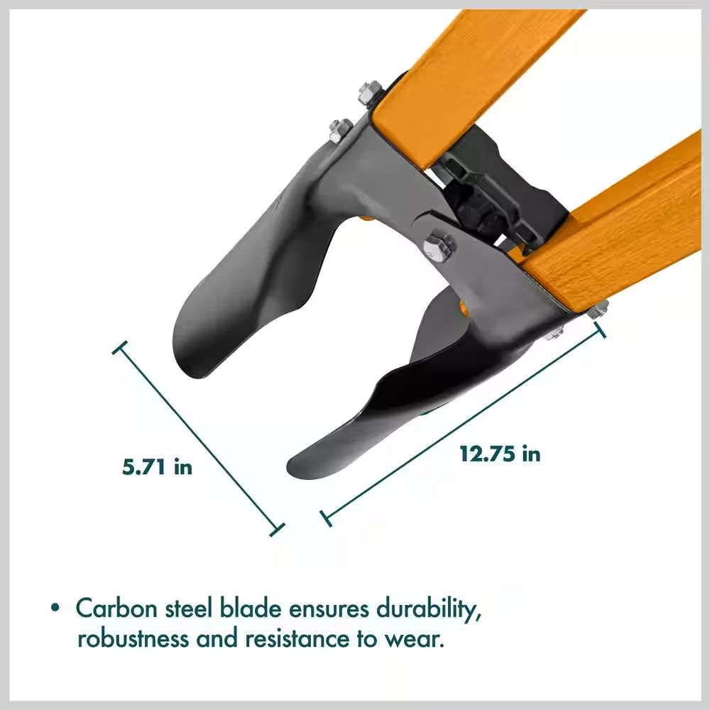 47-Inch Long Wood Handle Steel Post Hole Digger