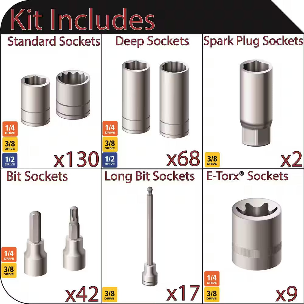 Master Socket and Bit Socket Set (268-Piece)