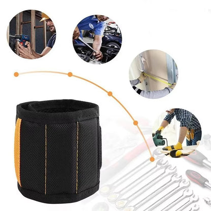 Magnetic Wristband for Holding Screws,Nails,Drilling Bits,Wrist Tool Holder Belts with Strong Magnets,Five Rows of Ten Magnets