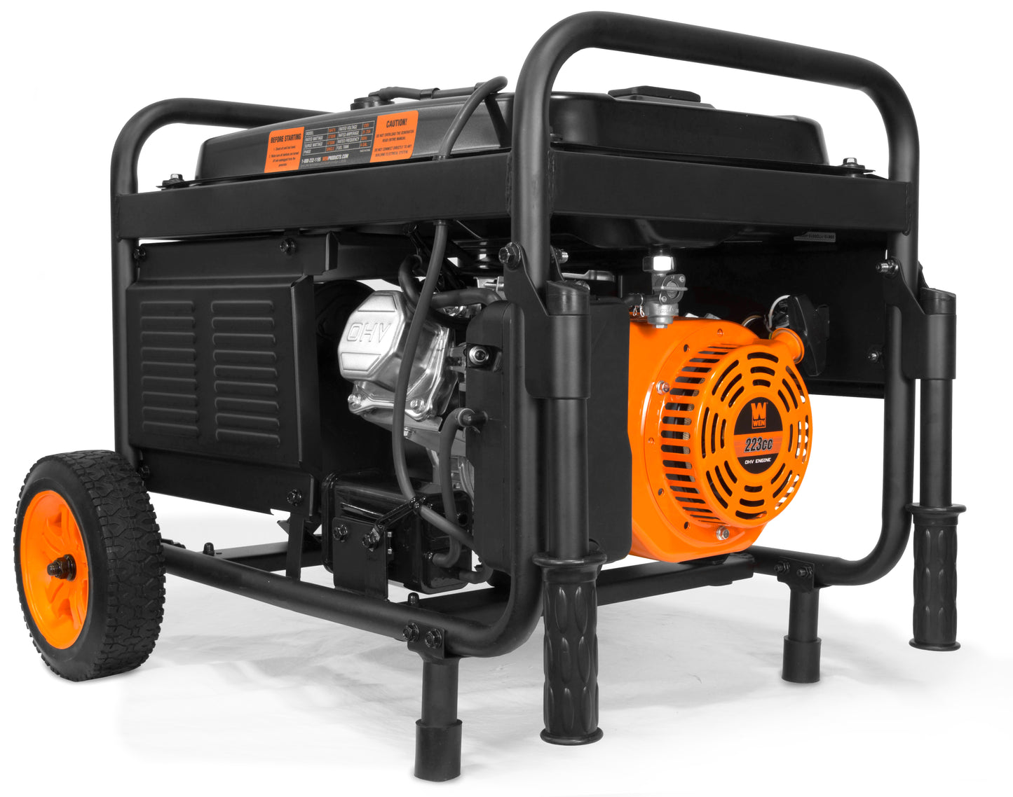 4750-Watt Portable Generator with Electric Start and Wheel Kit