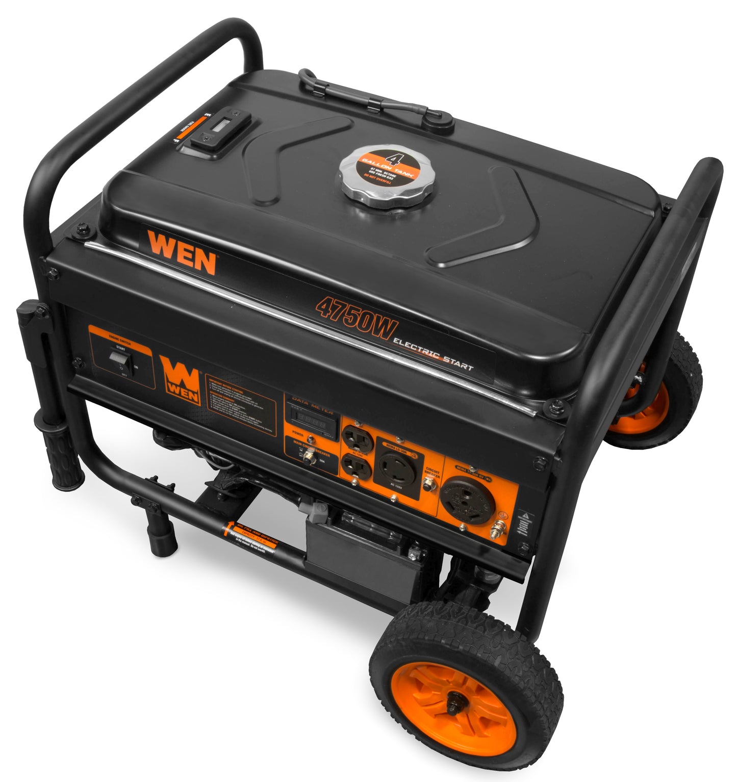 4750-Watt Portable Generator with Electric Start and Wheel Kit