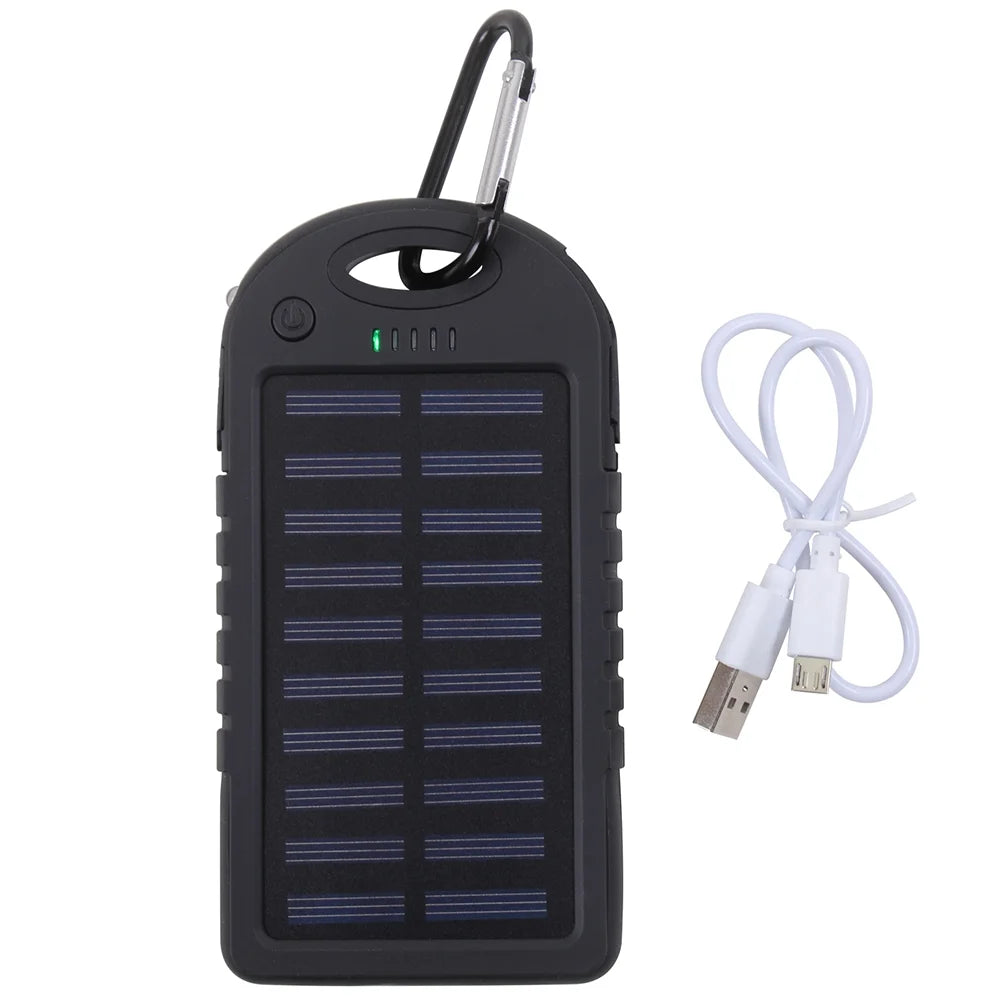 Waterproof Solar Power Bank Black 2111