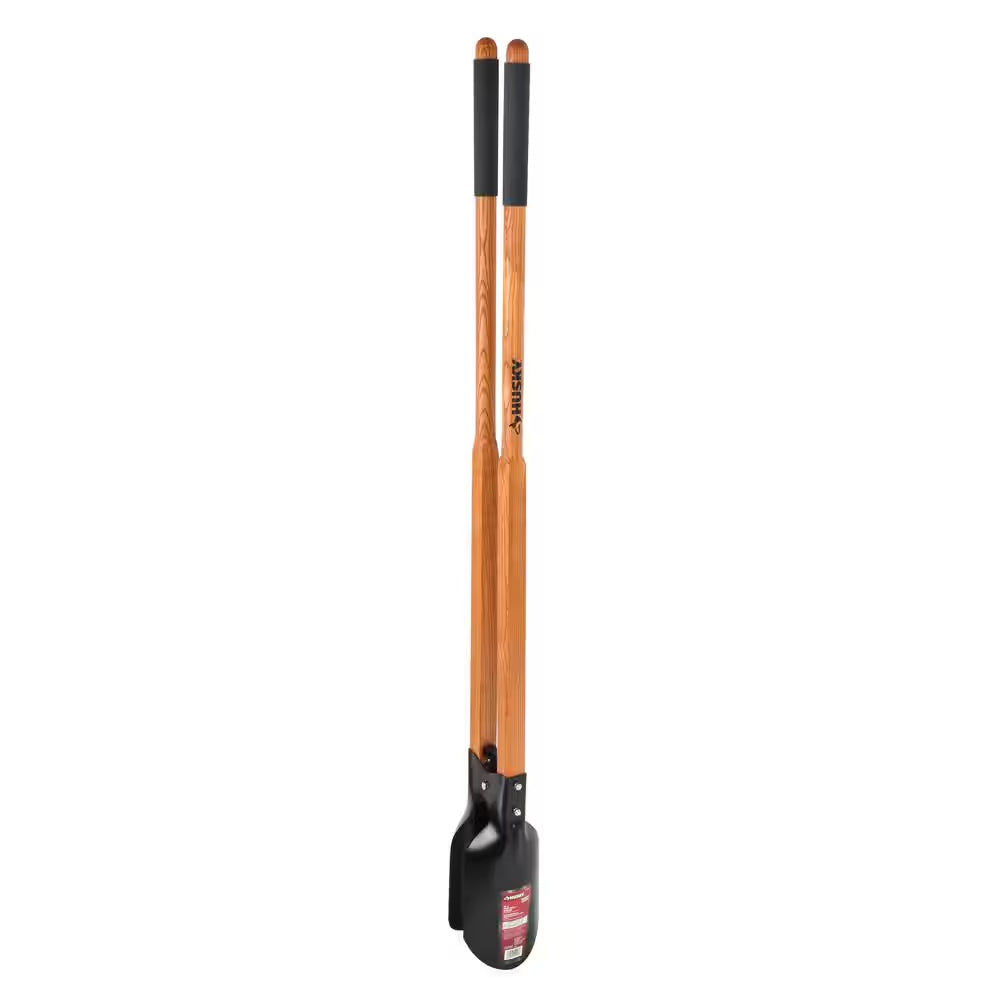 47 In. L Wood Handle Post Hole Digger with Grip