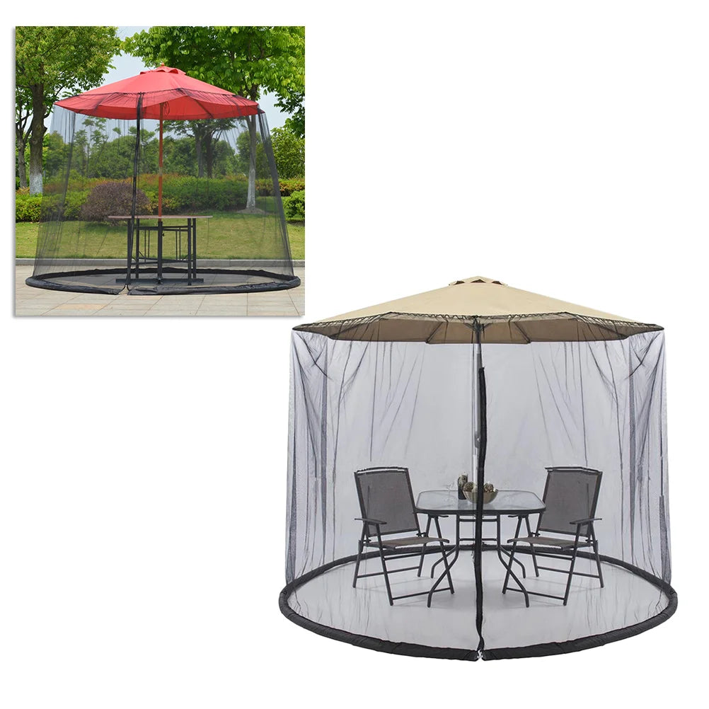 300 X230CM Free Installation Mosquito Net Garden Parasols Umbrella with Netting