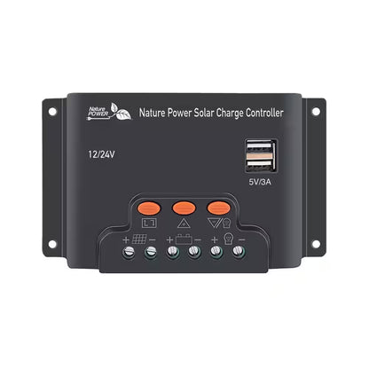 200-Watt 12-Volt Monocrystalline Complete Solar Panel Kit with 12-Volt Charge Controller and 400-Watt Inverter