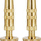 Brass Hose Nozzle, Heavy-Duty Brass Adjustable Twist Hose Nozzle, 2 Pack (3.5")